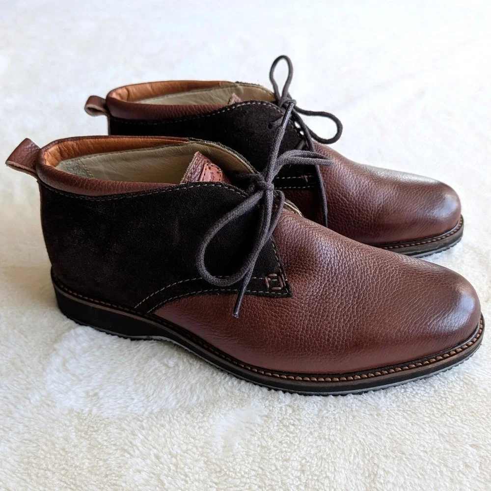 Tommy Bahama Elijah Men's Brown Leather Suede Chukka Boots Size 7.5 M